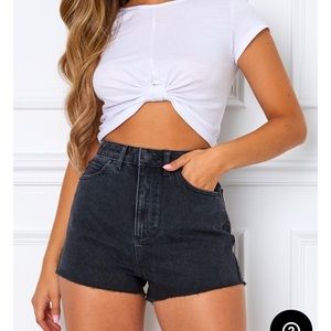 White Fox Boutique Black Jean Shorts